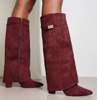 Elegant Pointed Knee-High Boots™