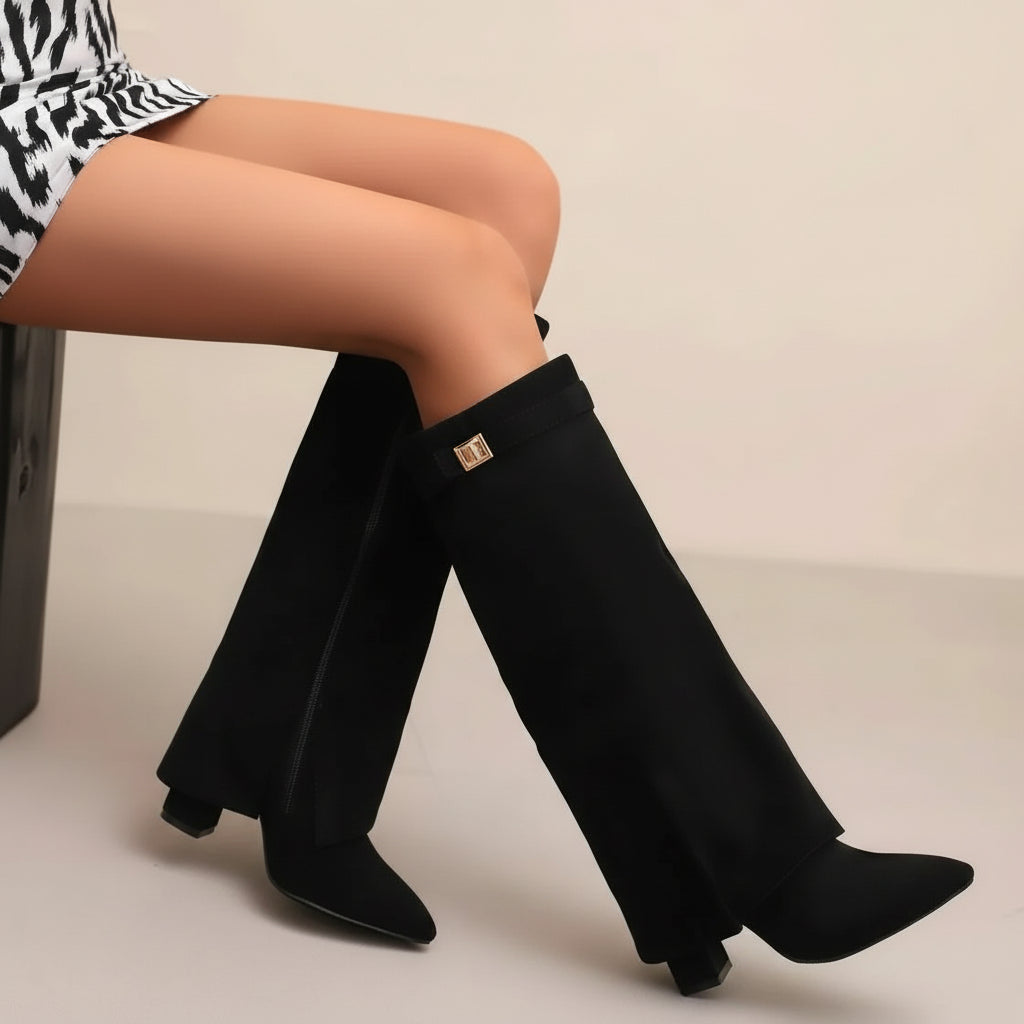 Elegant Pointed Knee-High Boots™